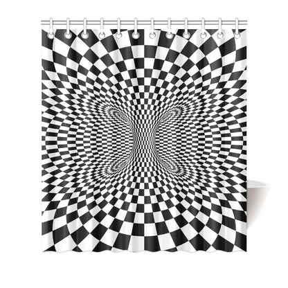 Optical illusion Projection Torus Shower Curtain