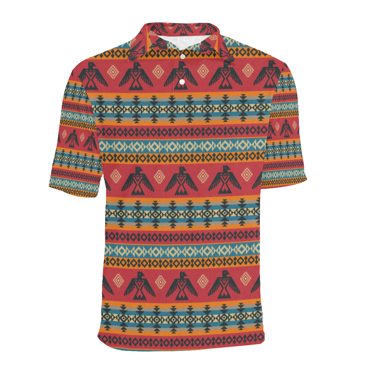 Eagles Native American Design Men Polo Shirt