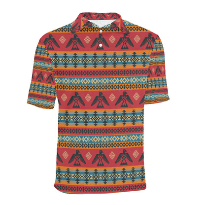 Eagles Native American Design Men Polo Shirt