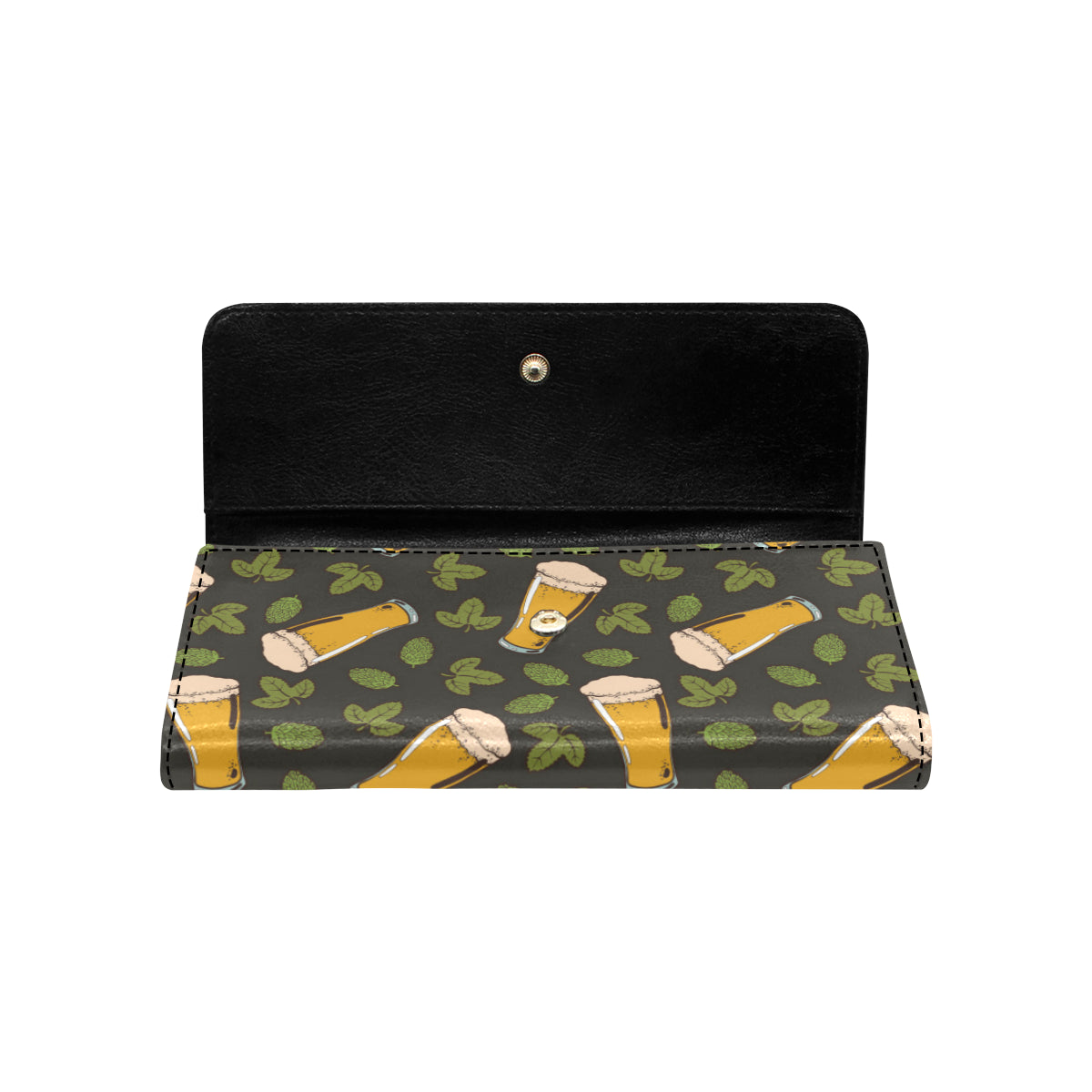 Beer Iris Pattern Print Design 02 Women's Trifold Wallet