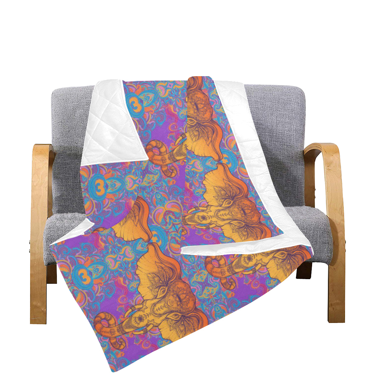 Gold Elephant Indian Premium Quilt
