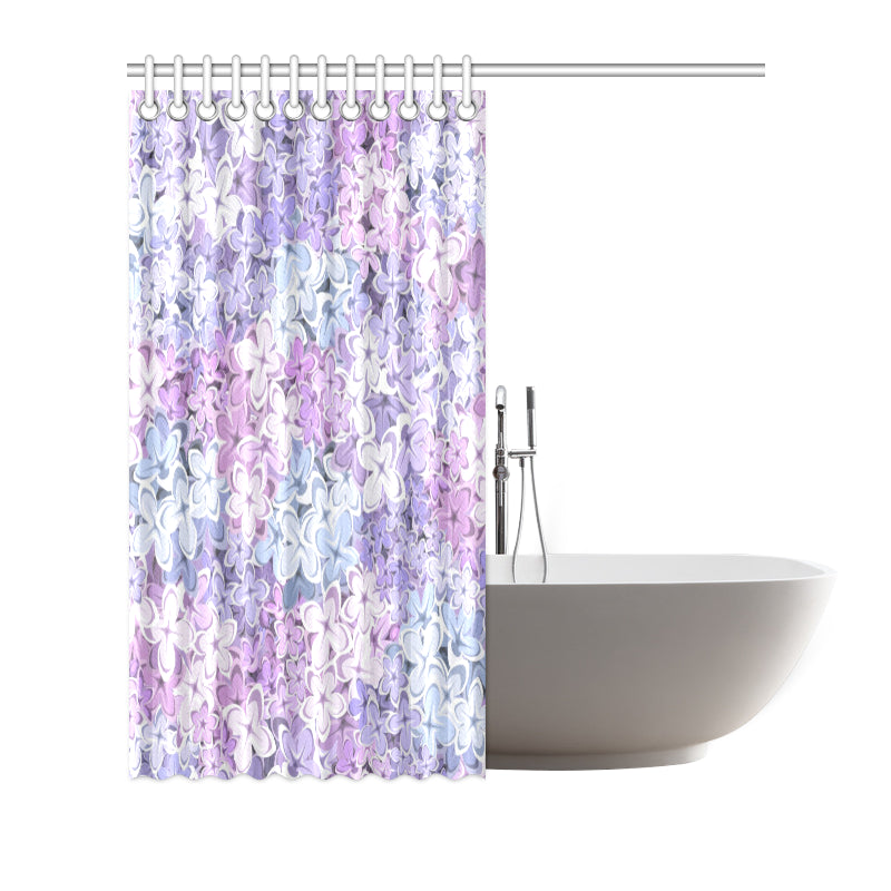 Lilac Pattern Print Design LI01 Shower Curtain