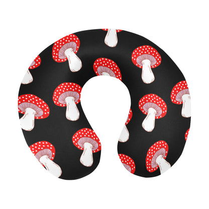 Mushroom Pattern Print Design A02 U-Shaped Travel Neck Pillow