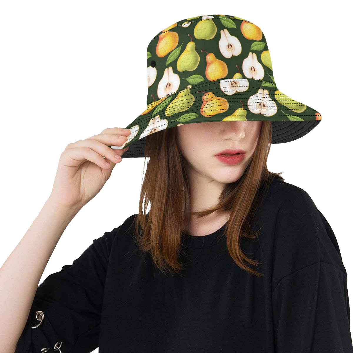Pear Pattern Print Design PE06 Unisex Bucket Hat