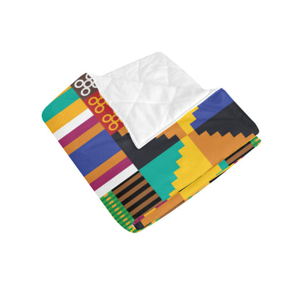 Kente Pattern Print Design 03 Premium Quilt