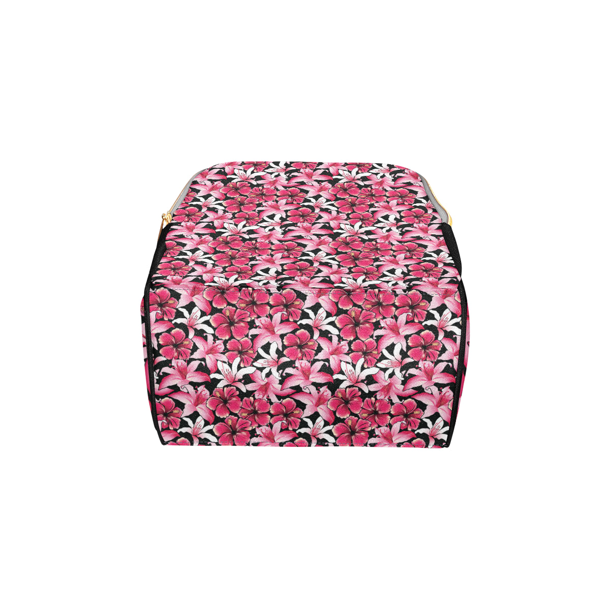 Flower Hawaiian Pink Red  Hibiscus Print Diaper Bag Backpack