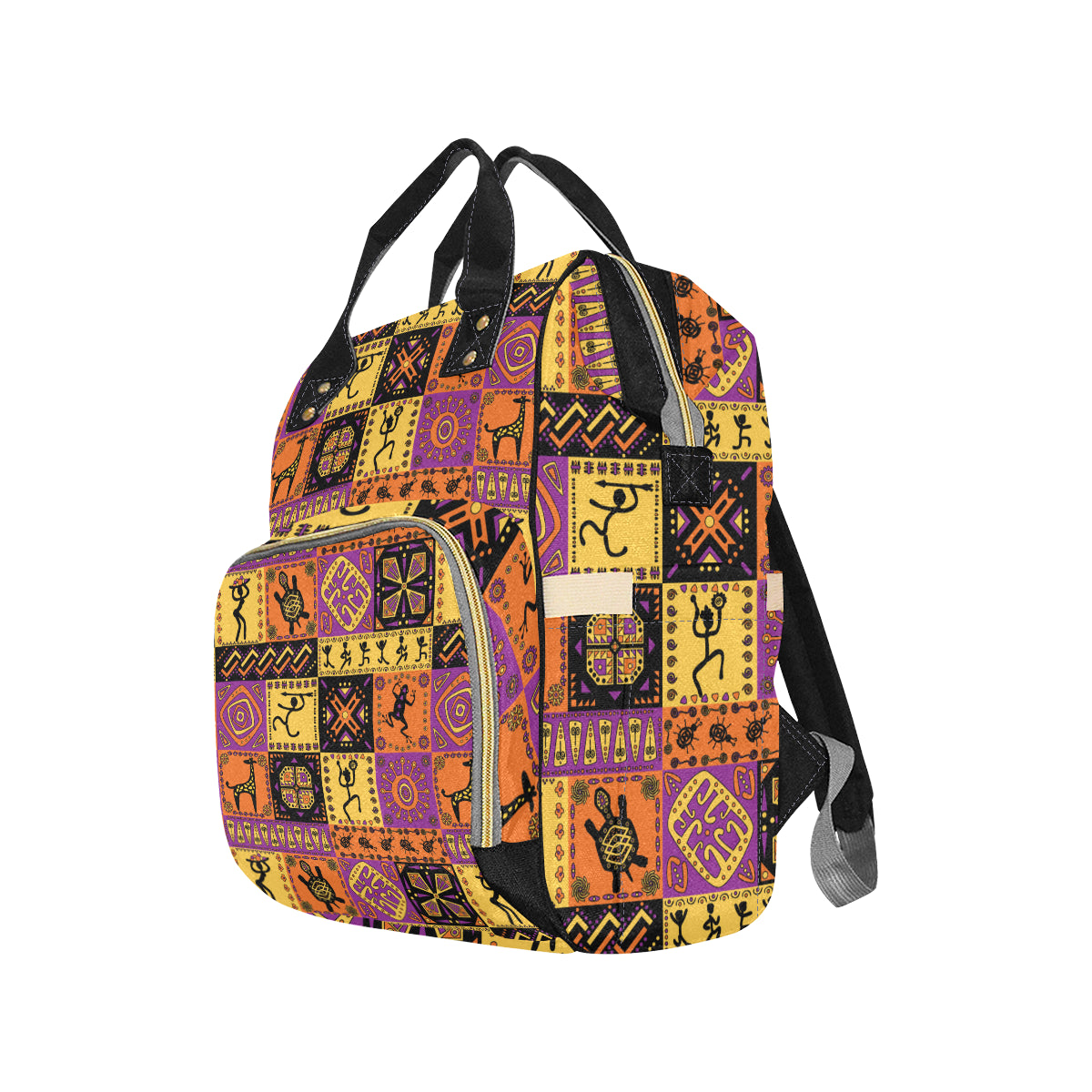 African Pattern Print Design 02 Diaper Bag Backpack