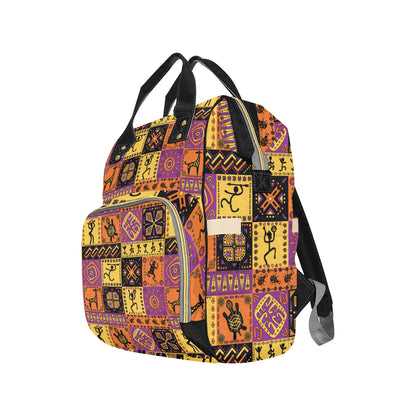 African Pattern Print Design 02 Diaper Bag Backpack