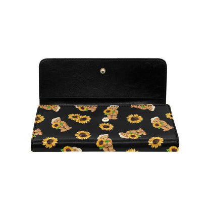 Sunflower Pattern Print Design SF016 Women's Trifold Wallet
