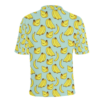 Banana Pattern Print Design BA04 Men Polo Shirt