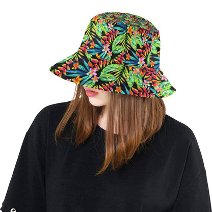 Heliconia Pattern Print Design HL09 Unisex Bucket Hat
