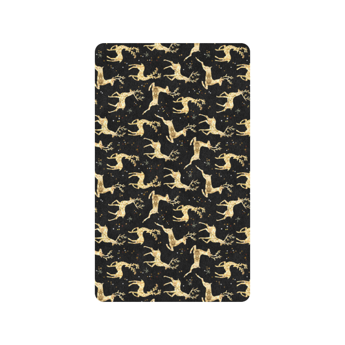 Deer Gold Pattern Rubber Doormat