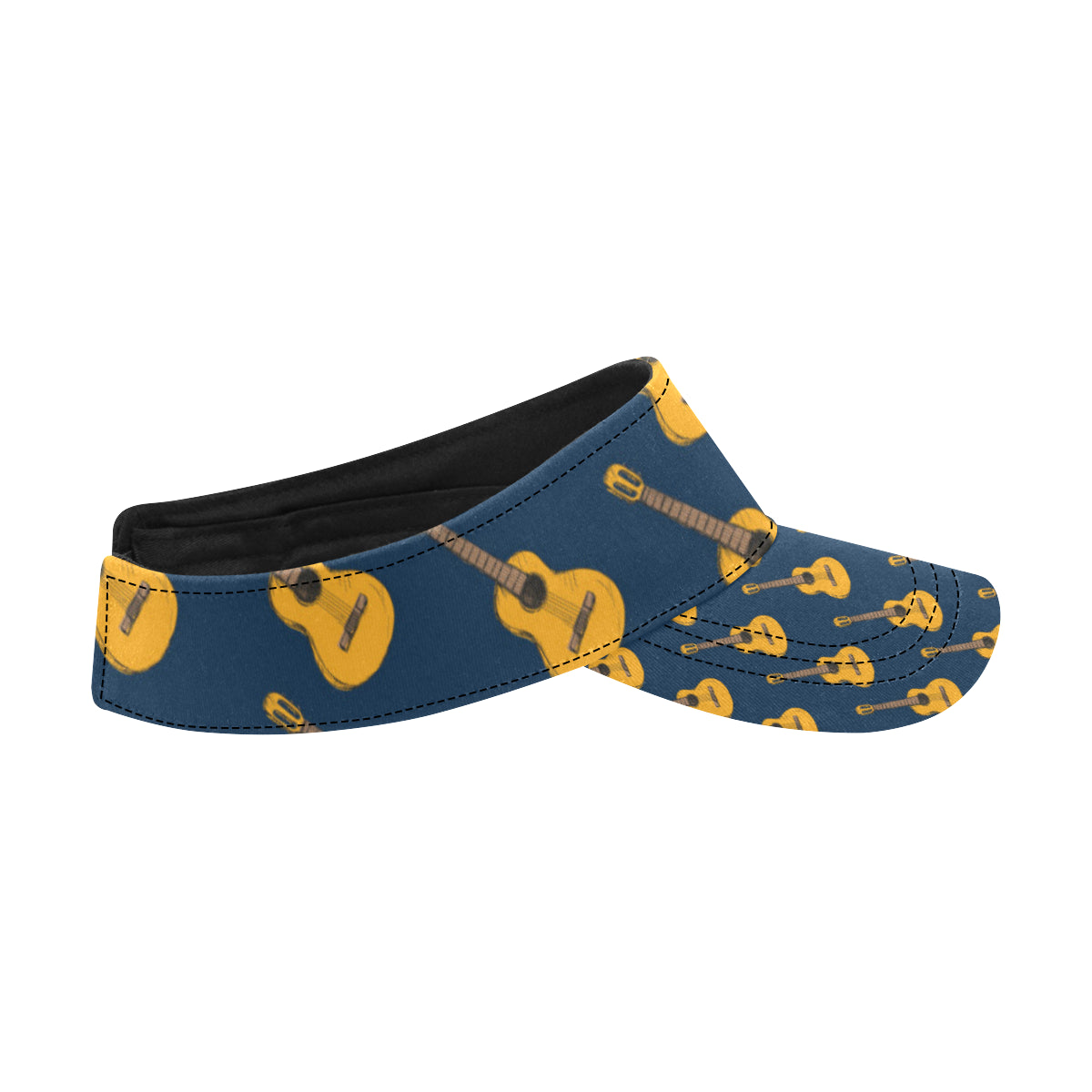 Acoustic Guitar Pattern Print Design 04 Unisex Sun Visor