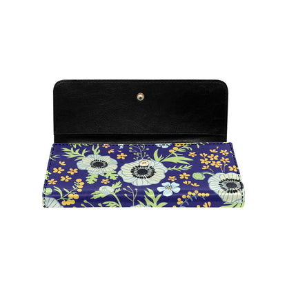 Anemone Pattern Print Design AM06 Women's Trifold Wallet