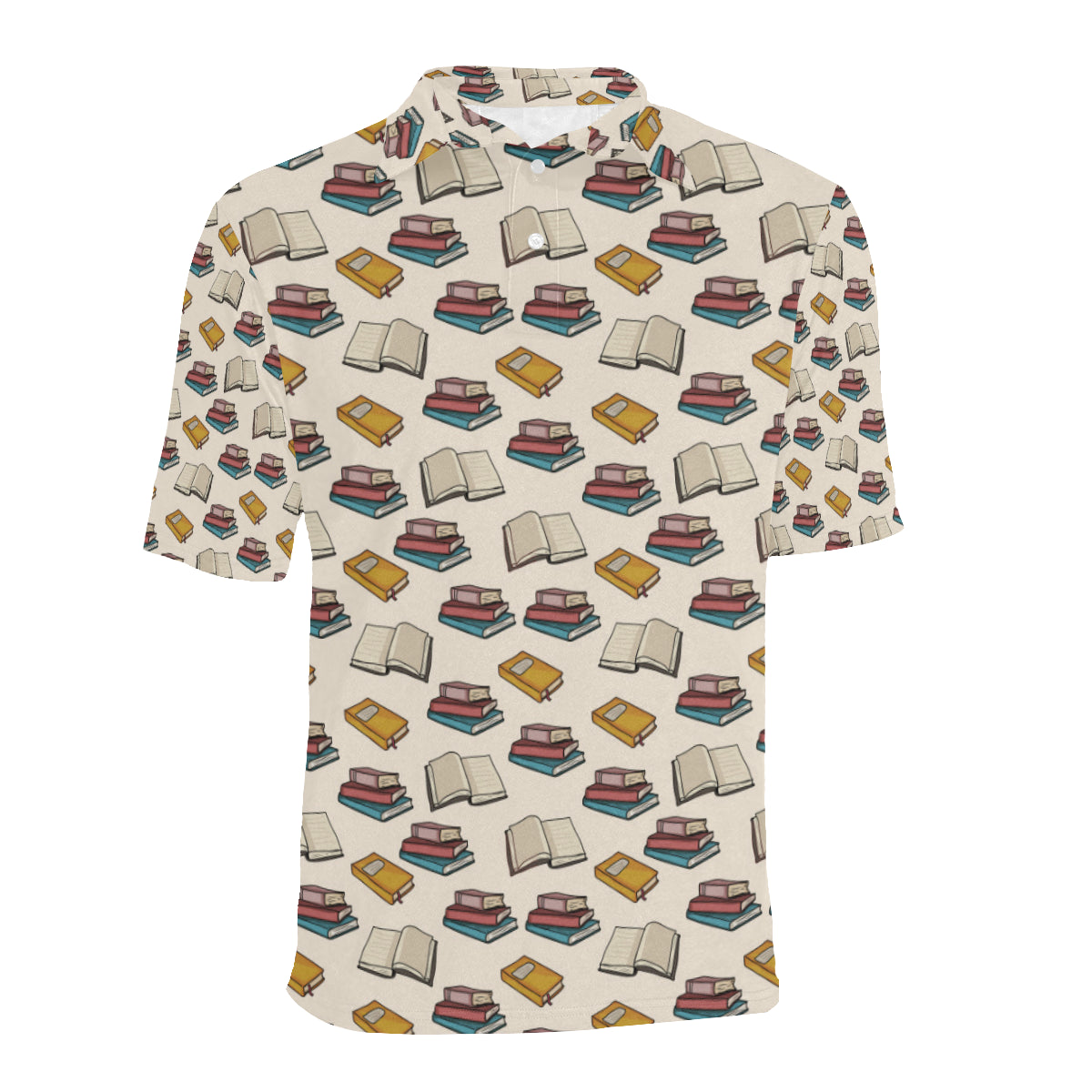 Book Pattern Print Design 04 Men Polo Shirt