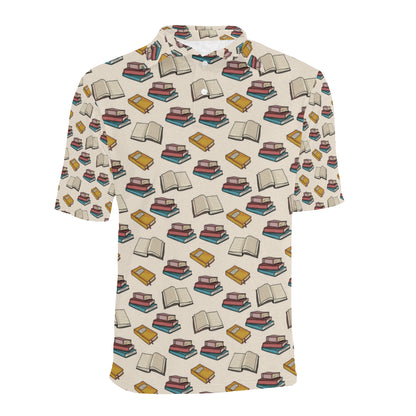 Book Pattern Print Design 04 Men Polo Shirt