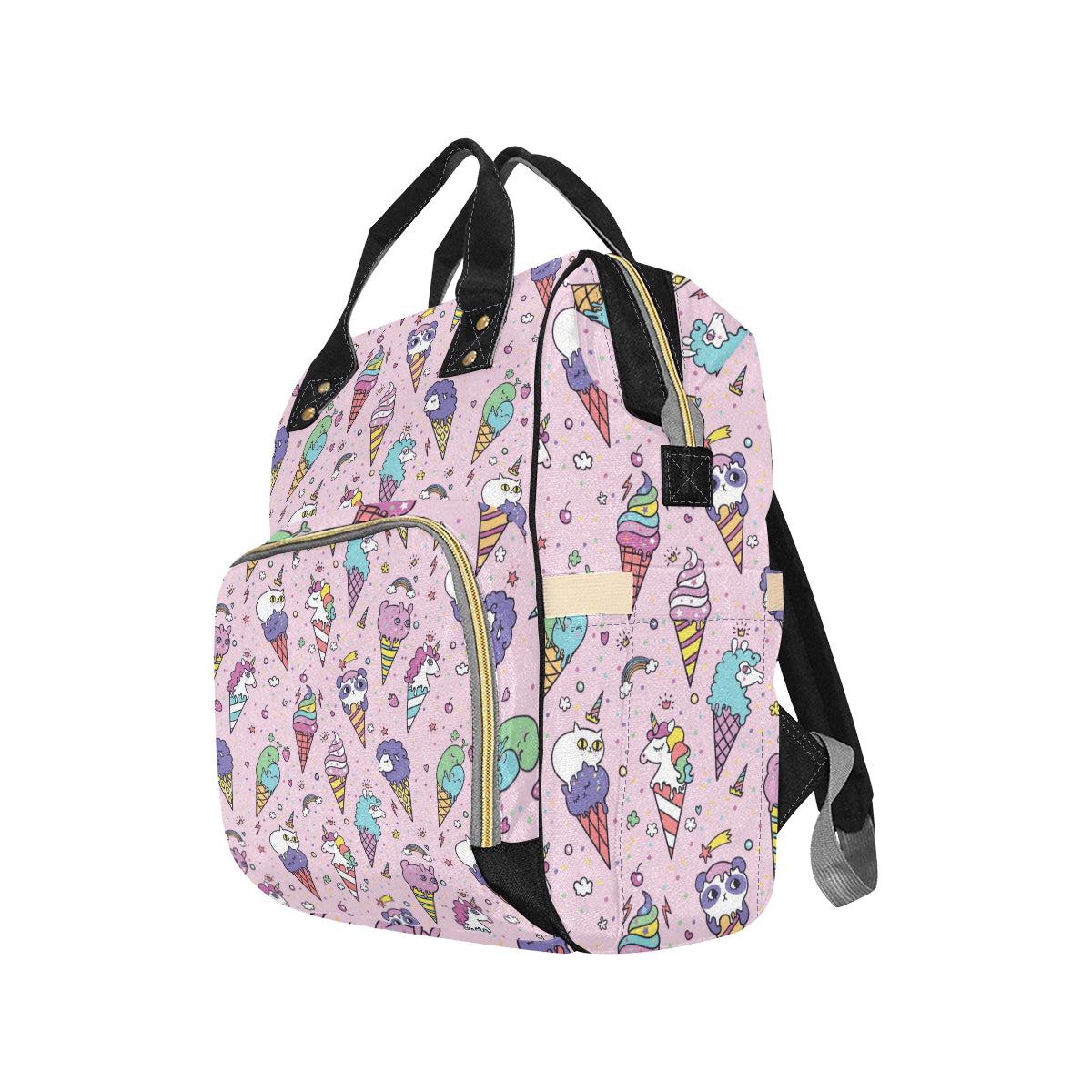 Ice Cream Pattern Print Design IC05 Diaper Bag Backpack
