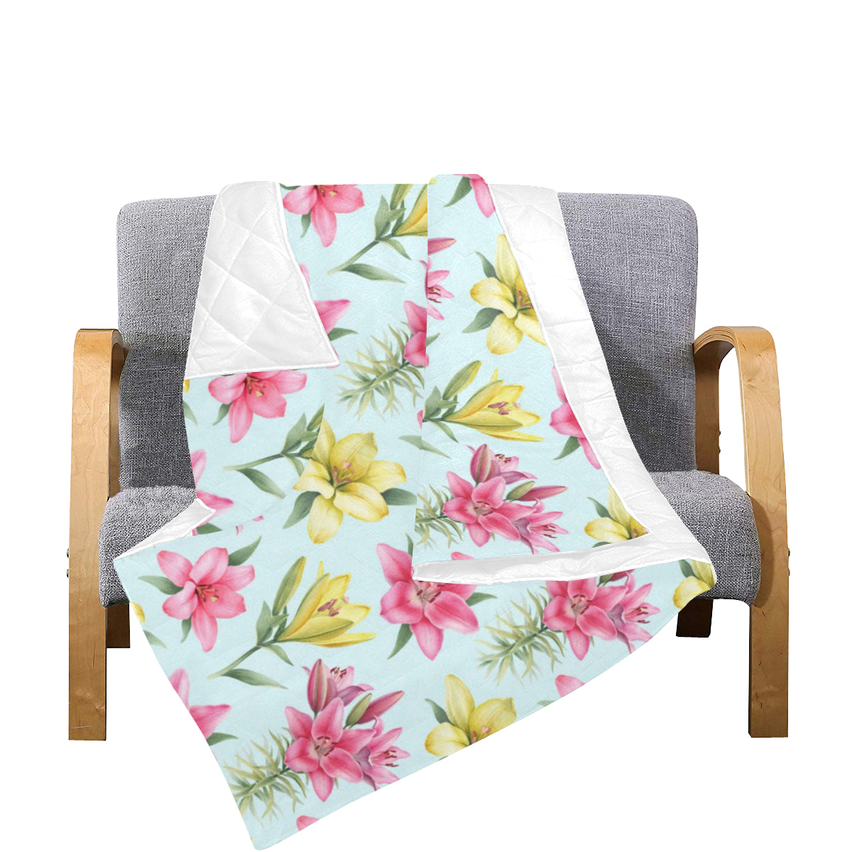 Lily Pattern Print Design LY010 Premium Quilt