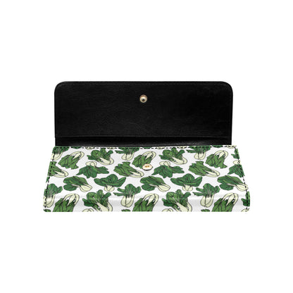 Bok Choy Pattern Print Design 02 Women's Trifold Wallet