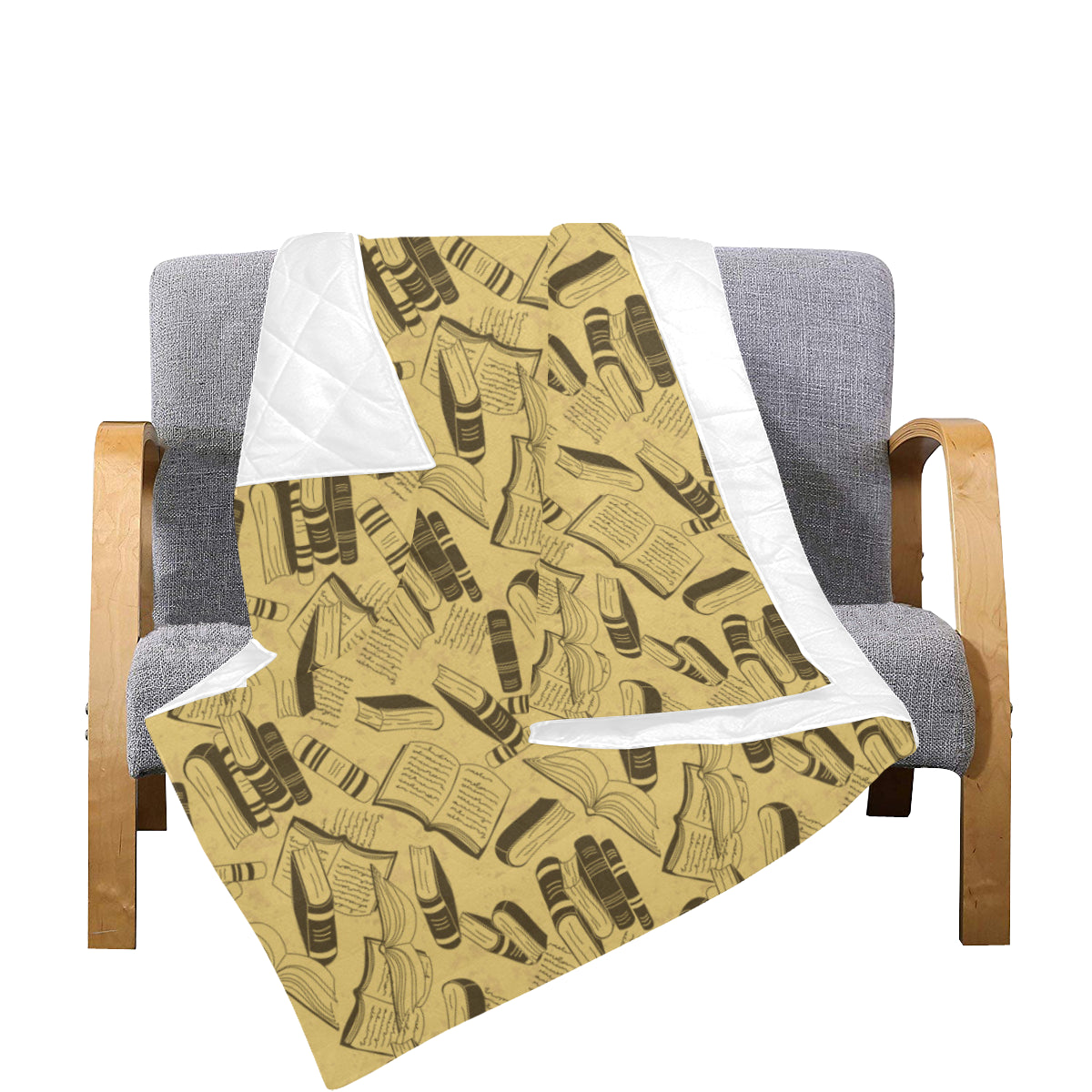 Book Pattern Print Design 02 Premium Quilt