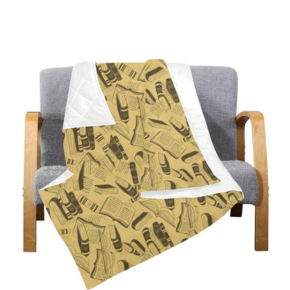 Book Pattern Print Design 02 Premium Quilt