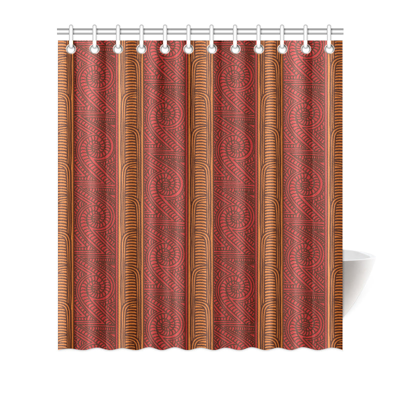 Maori Pattern Print Design 05 Shower Curtain