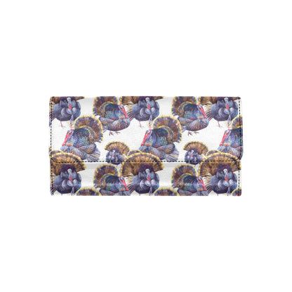 Turkey Pattern Print Design 01 Women's Trifold Wallet