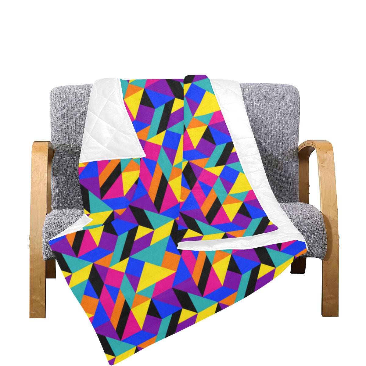 90s Colorful Pattern Print Design 1 Premium Quilt