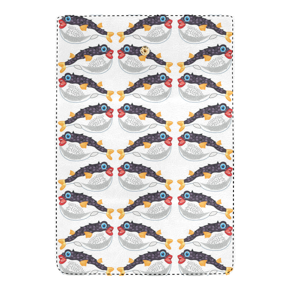 Fugu Pattern Print Design 03 Women's Trifold Wallet