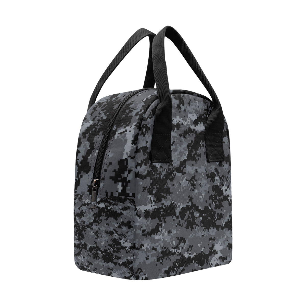 ACU Digital Black Camouflage Insulated Lunch Bag