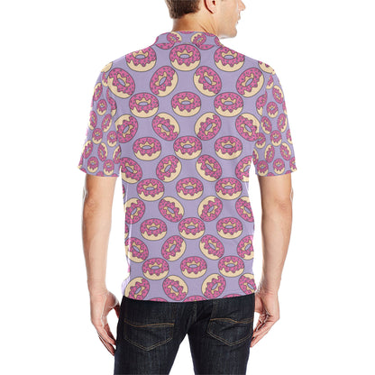 Donut Pattern Print Design DN015 Men Polo Shirt