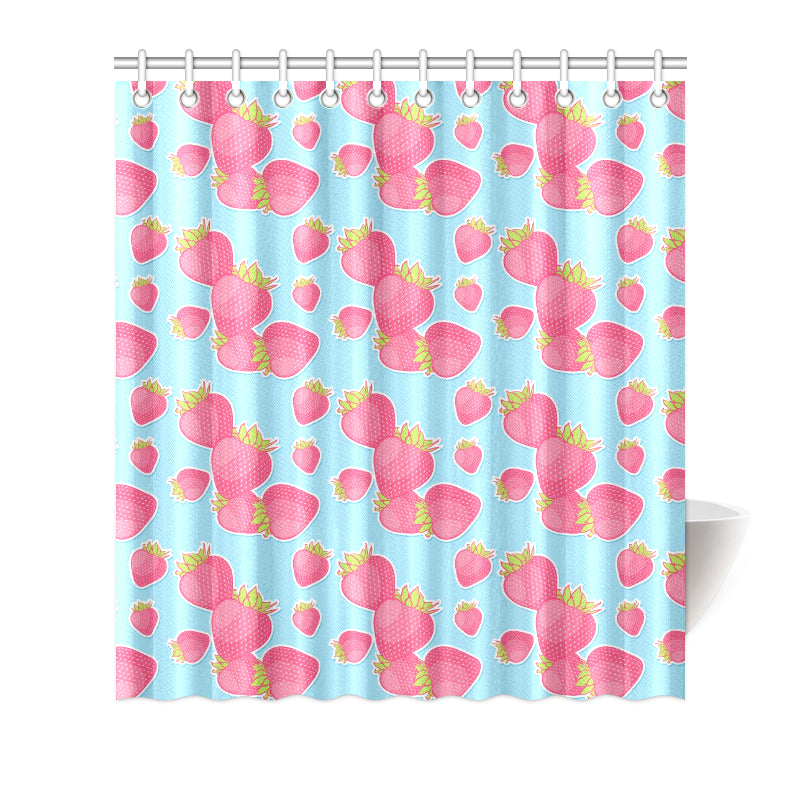 Strawberry Pattern Print Design SB04 Shower Curtain