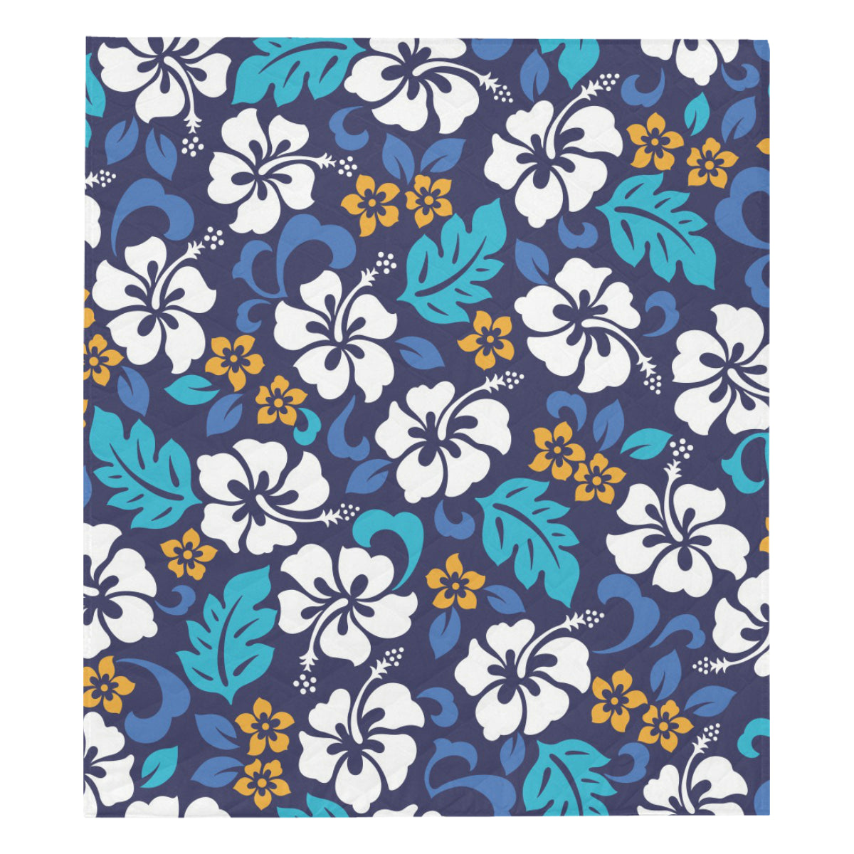 Hibiscus Pattern Print Design HB030 Premium Quilt