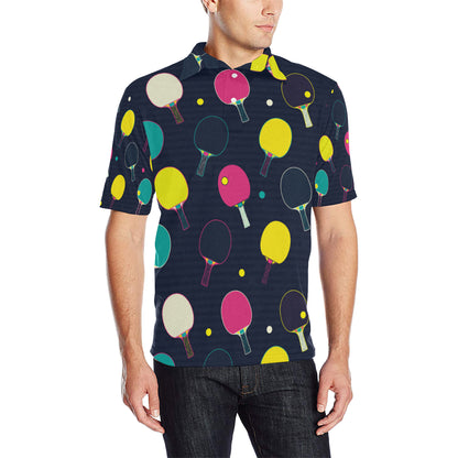 Ping Pong Pattern Print Design A04 Men Polo Shirt