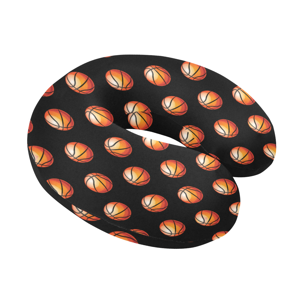 Basketball Pattern Print Design 01 U-Shaped Travel Neck Pillow