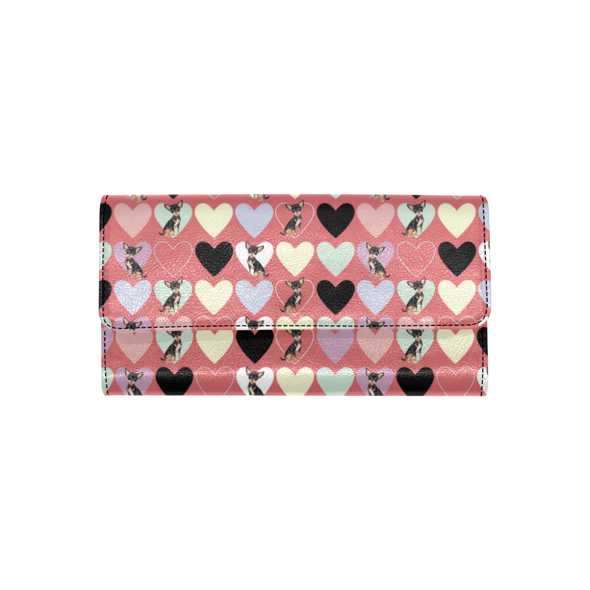 Chihuahua Pattern Print Design 01 Women's Trifold Wallet