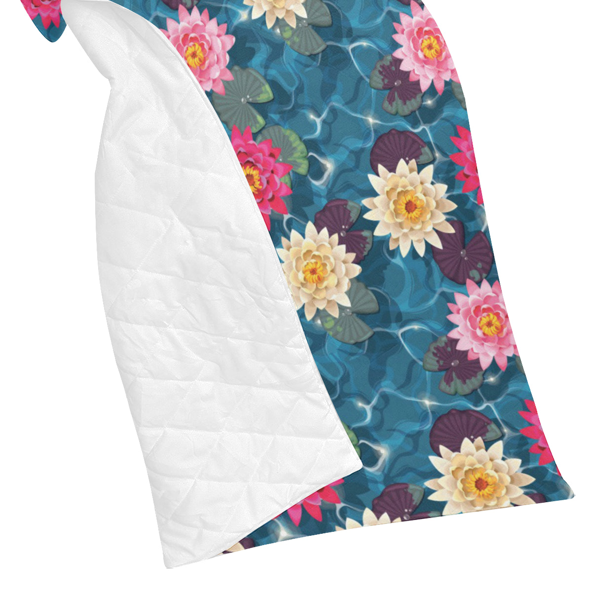 Water Lily Pattern Print Design WL05 Premium Quilt