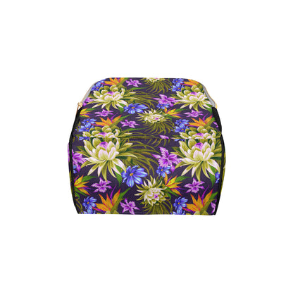 Water Lily Pattern Print Design WL08 Diaper Bag Backpack