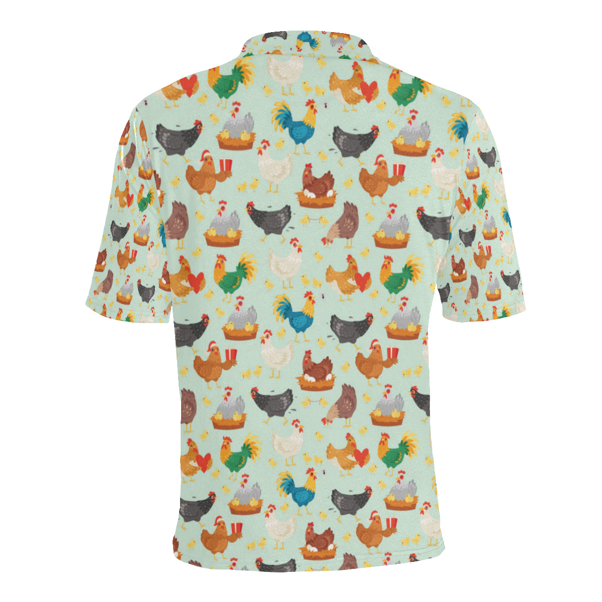 Chicken Pattern Print Design 07 Men Polo Shirt