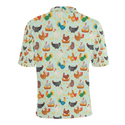 Chicken Pattern Print Design 07 Men Polo Shirt