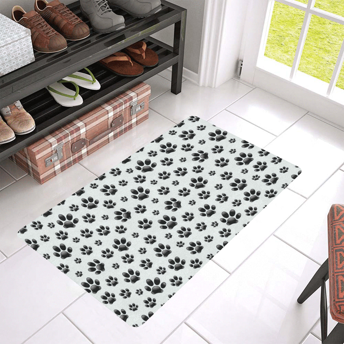Paw Themed Print Rubber Doormat