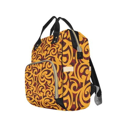 Maori Pattern Print Design 02 Diaper Bag Backpack