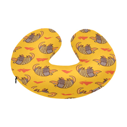 Armadillo Pattern Print Design 03 U-Shaped Travel Neck Pillow
