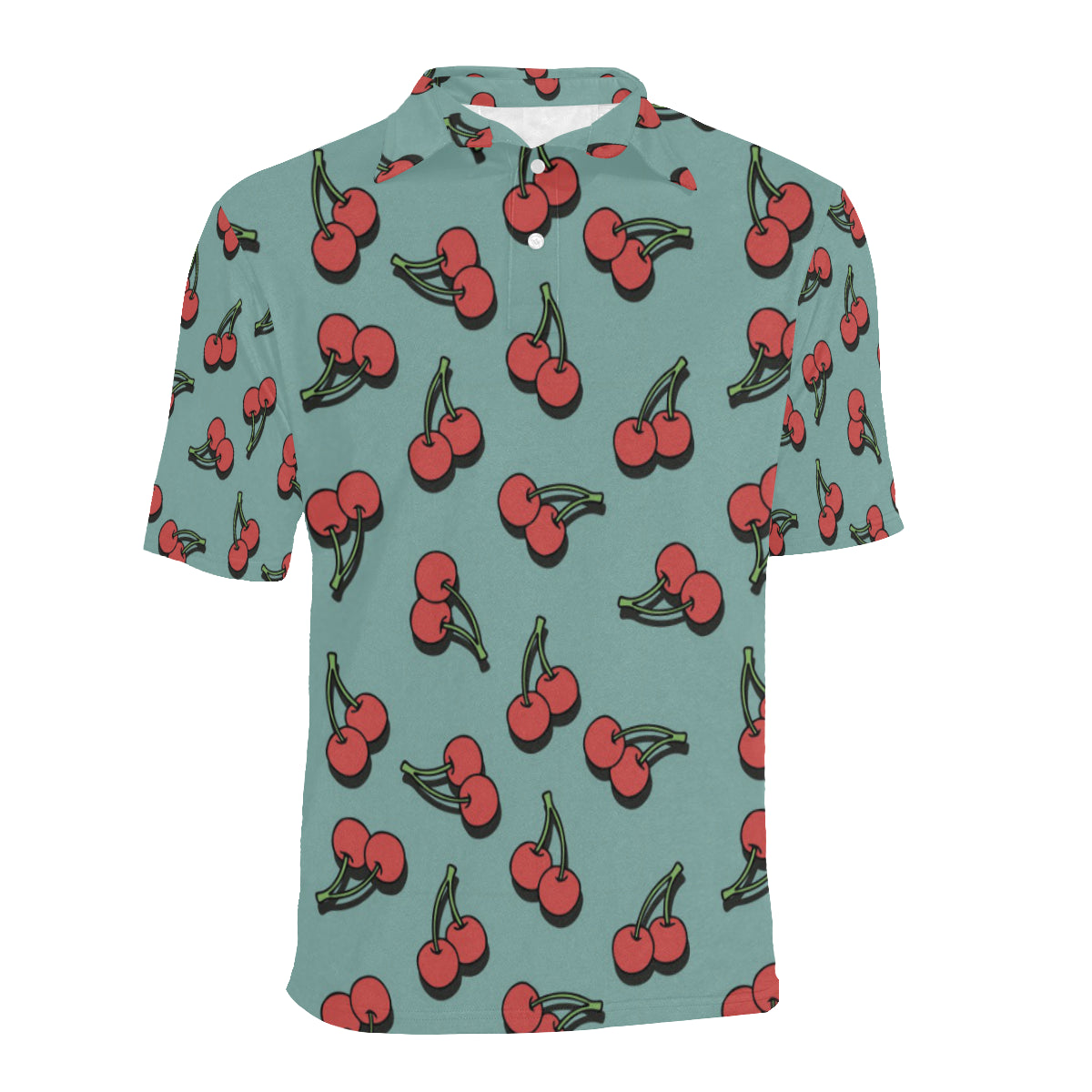 Cherry Pattern Print Design CH03 Men Polo Shirt