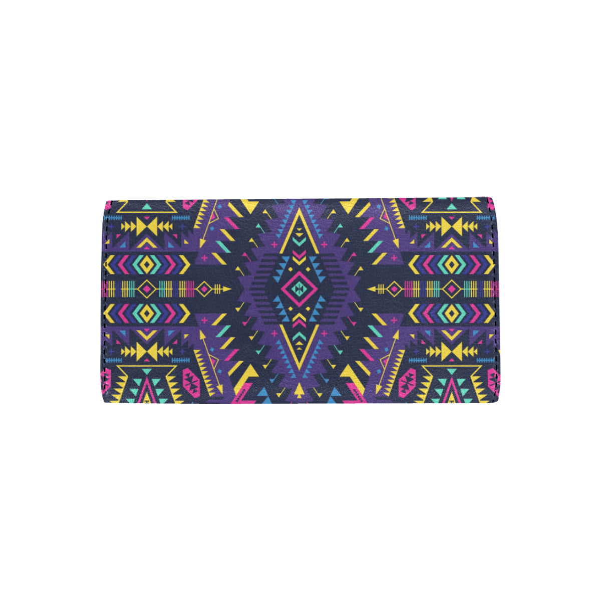 Aztec Pattern Print Design 07 Women's Trifold Wallet