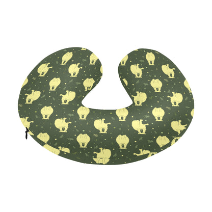 Capybara Pattern Print Design 03 U-Shaped Travel Neck Pillow