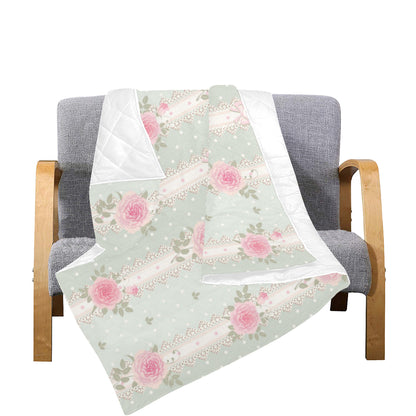 Rose Pattern Print Design RO016 Premium Quilt