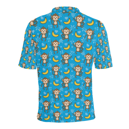 Monkey Pattern Print Design 05 Men Polo Shirt