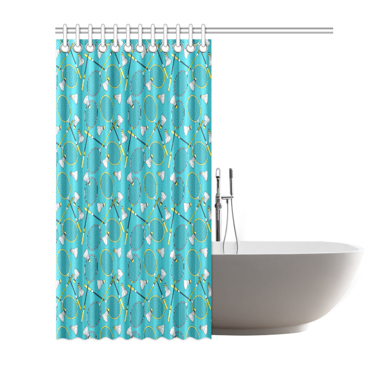 Badminton Pattern Print Design 06 Shower Curtain