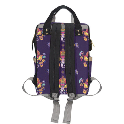 Ganesha Pattern Print Design 04 Diaper Bag Backpack